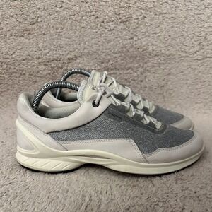 ECCO BIOM Gray Leather Mesh Comfort Walking Shoes Sneakers Womens Size 9